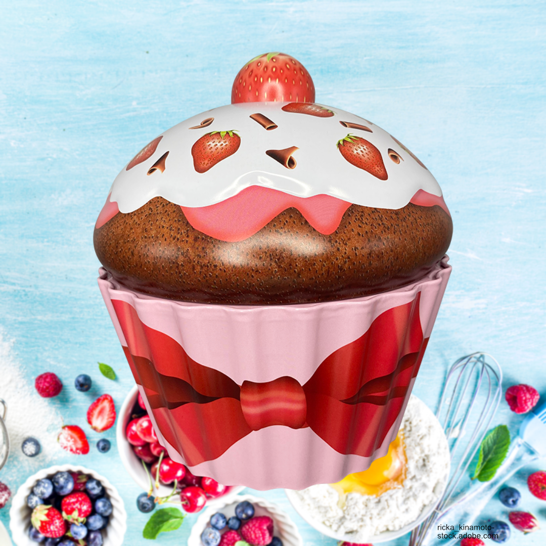 Lata XL para Cupcakes - Fresas