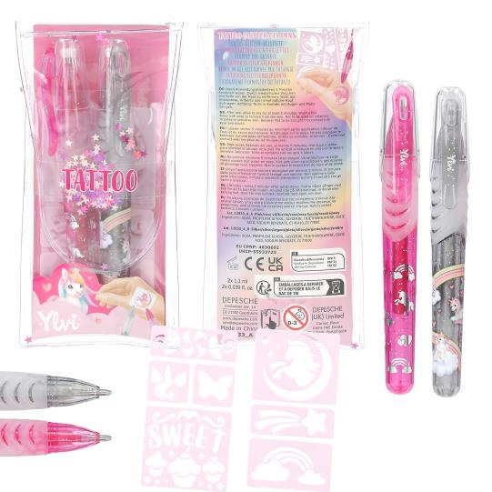 Canetas Tatuagem Glitter - Unicornio
