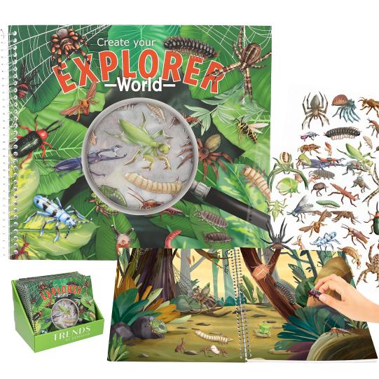 Explorer Stickerworld com Adesivos em Relevo
