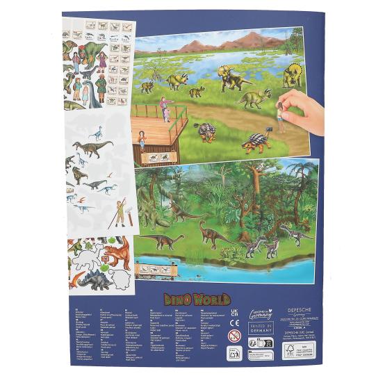 Livro de Stickers Cria o Zoologico de Dinossauros