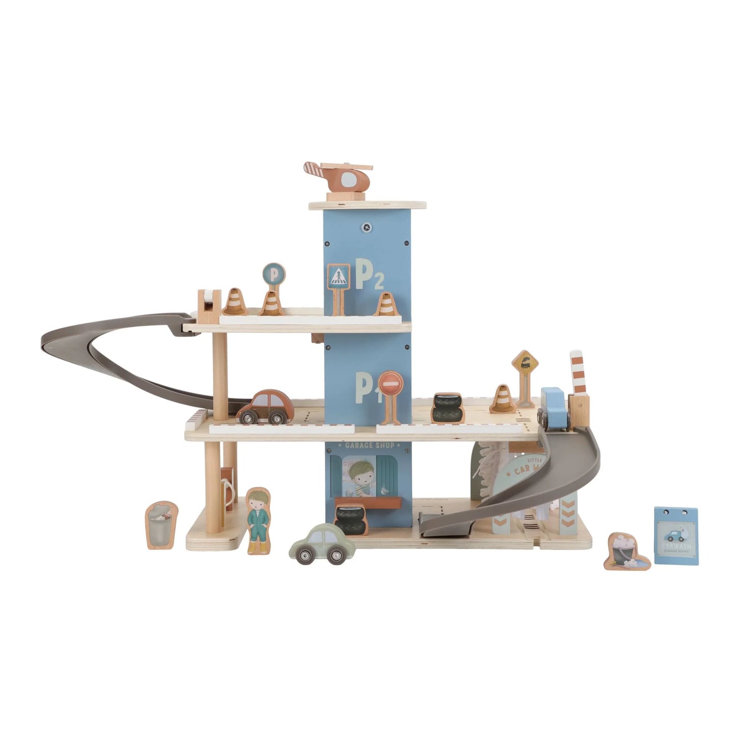 Garagem em madeira – Azul