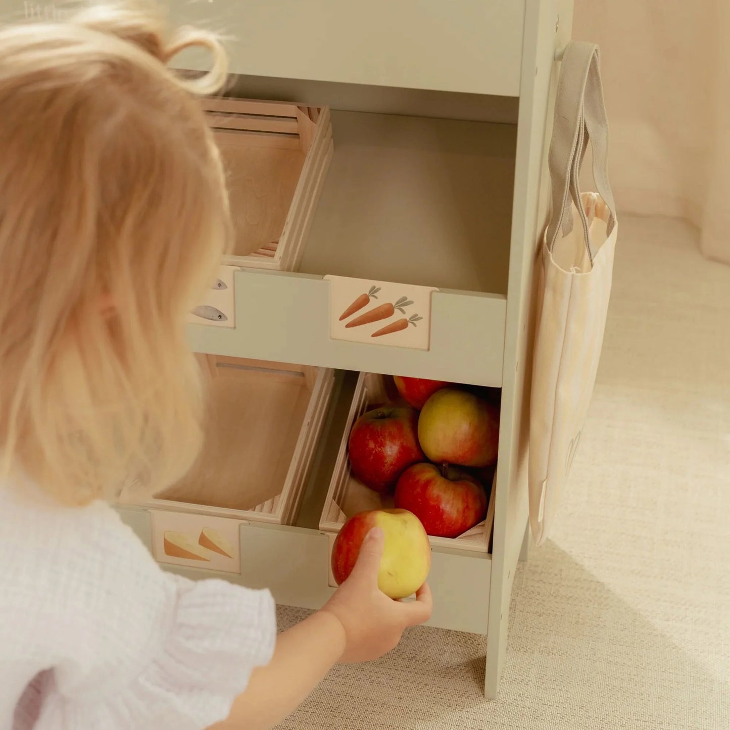 Banca de Mercado de Madeira Little Dutch – Verde