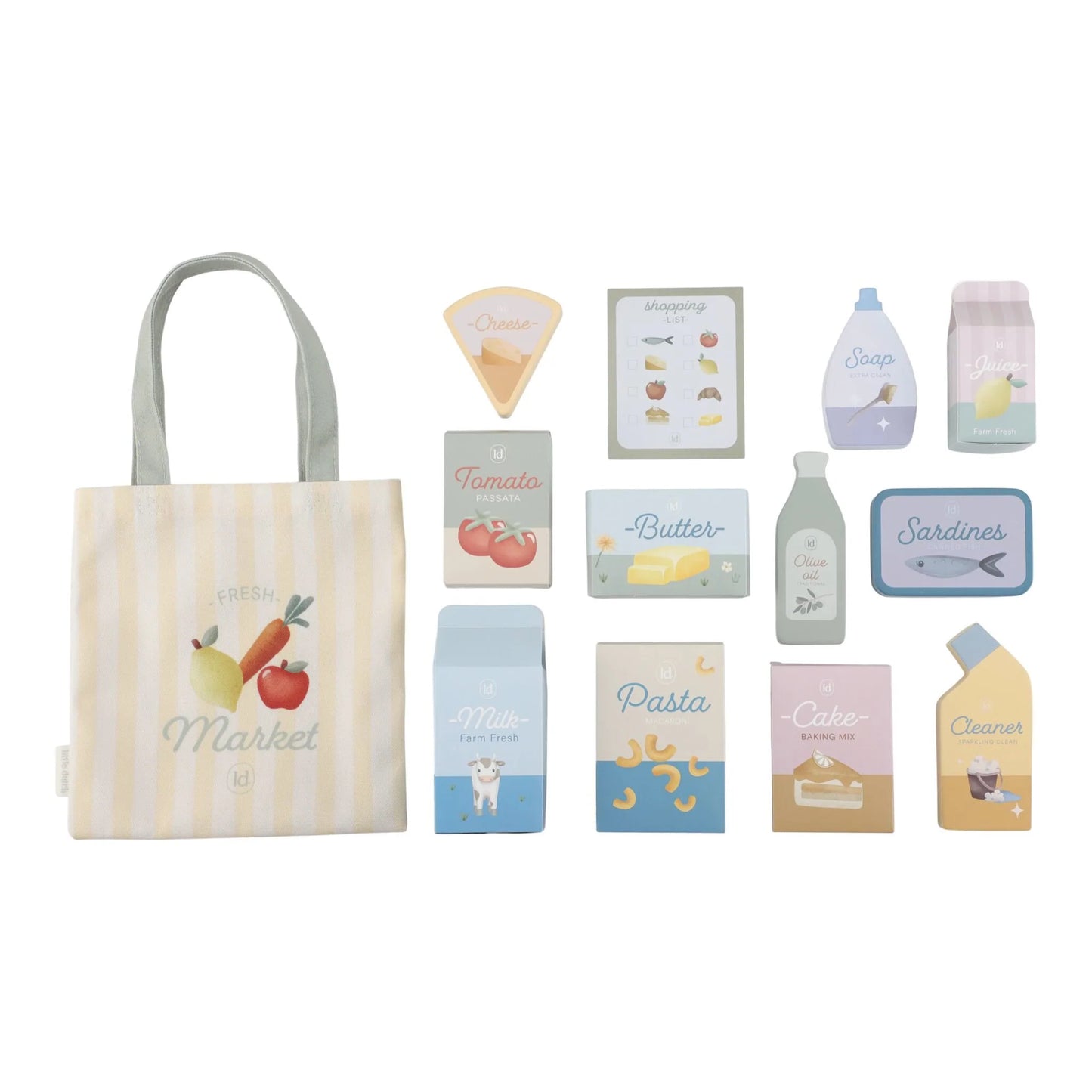 Carrinho de compras em madeira Verde - Little Dutch