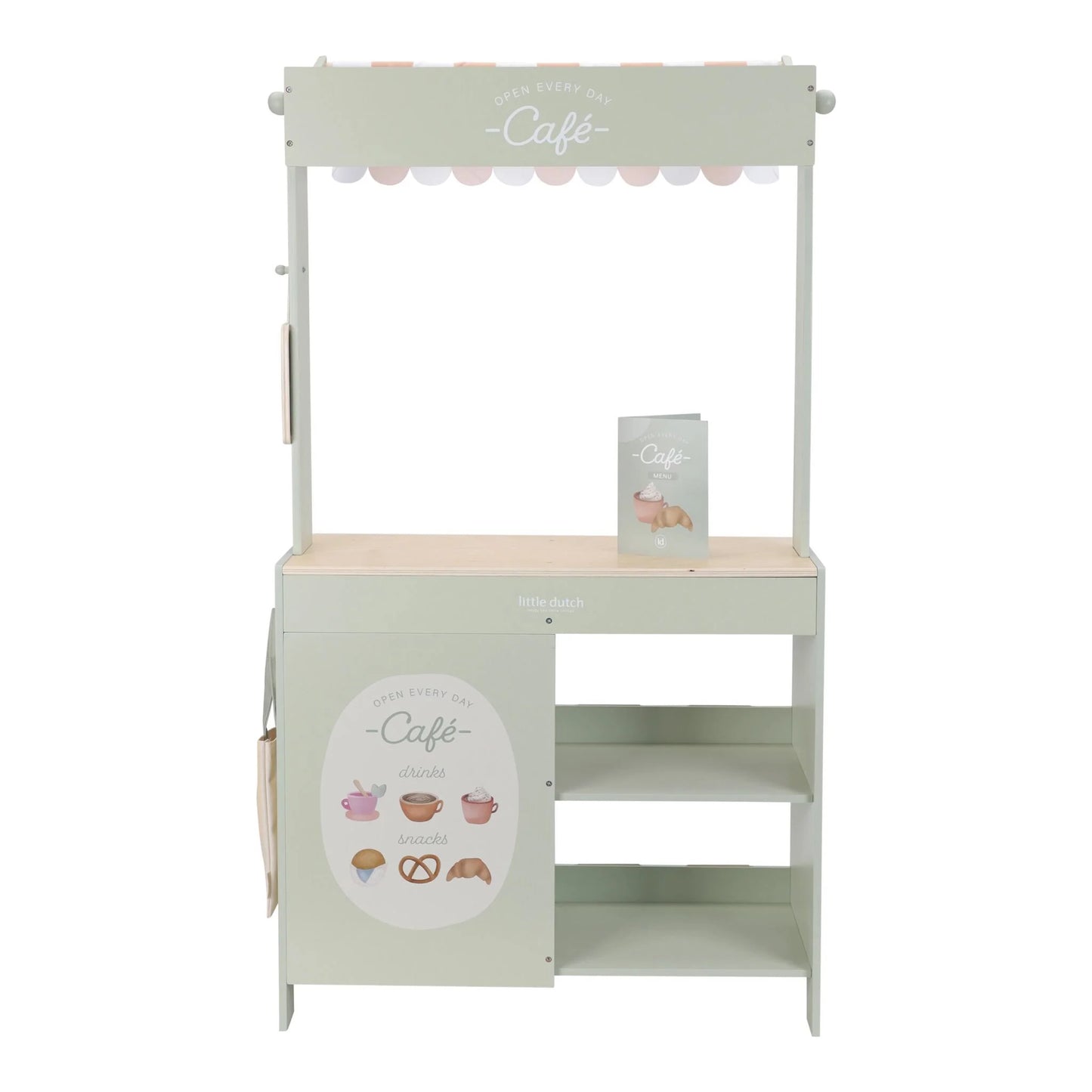 Banca de Mercado de Madeira Little Dutch – Verde