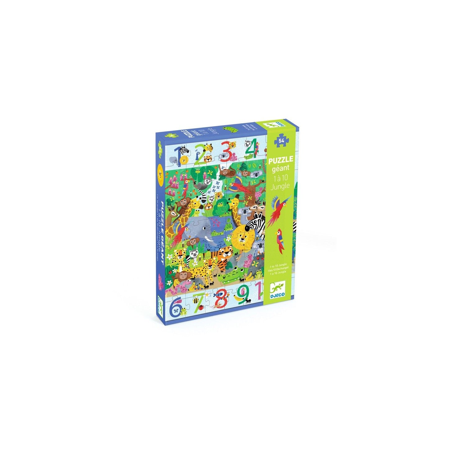 1 a 10 selva - Puzzle 54 Peças