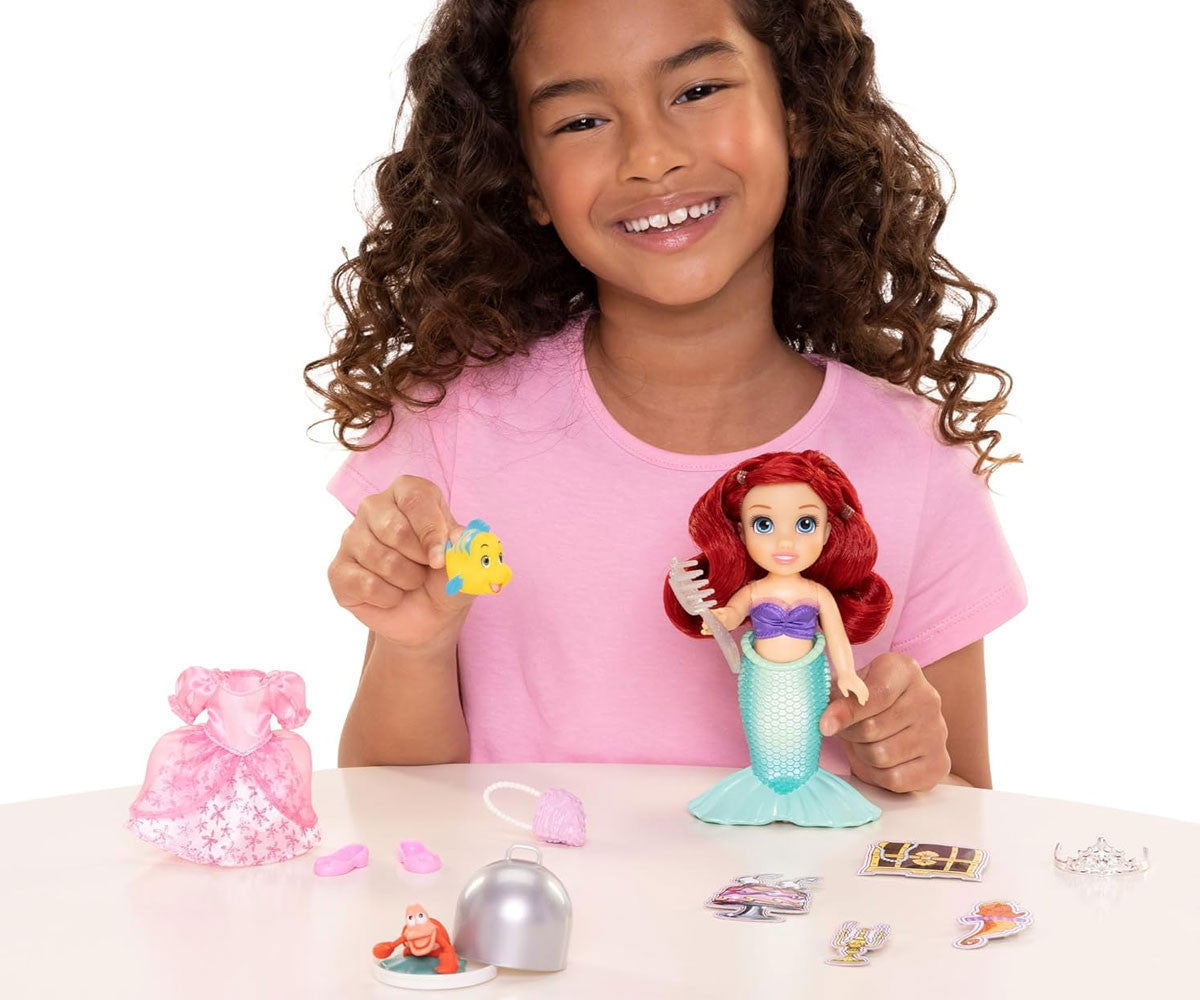 Princesas Disney - Boneca Ariel, 15 cm