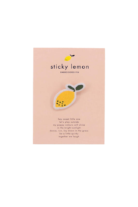 Pin Bordado limão - sticky lemon
