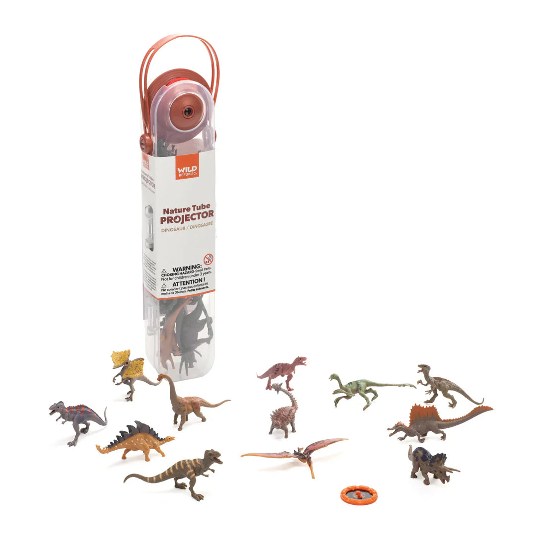 Projetor de tubo Wild Republic Nature com dinossauro