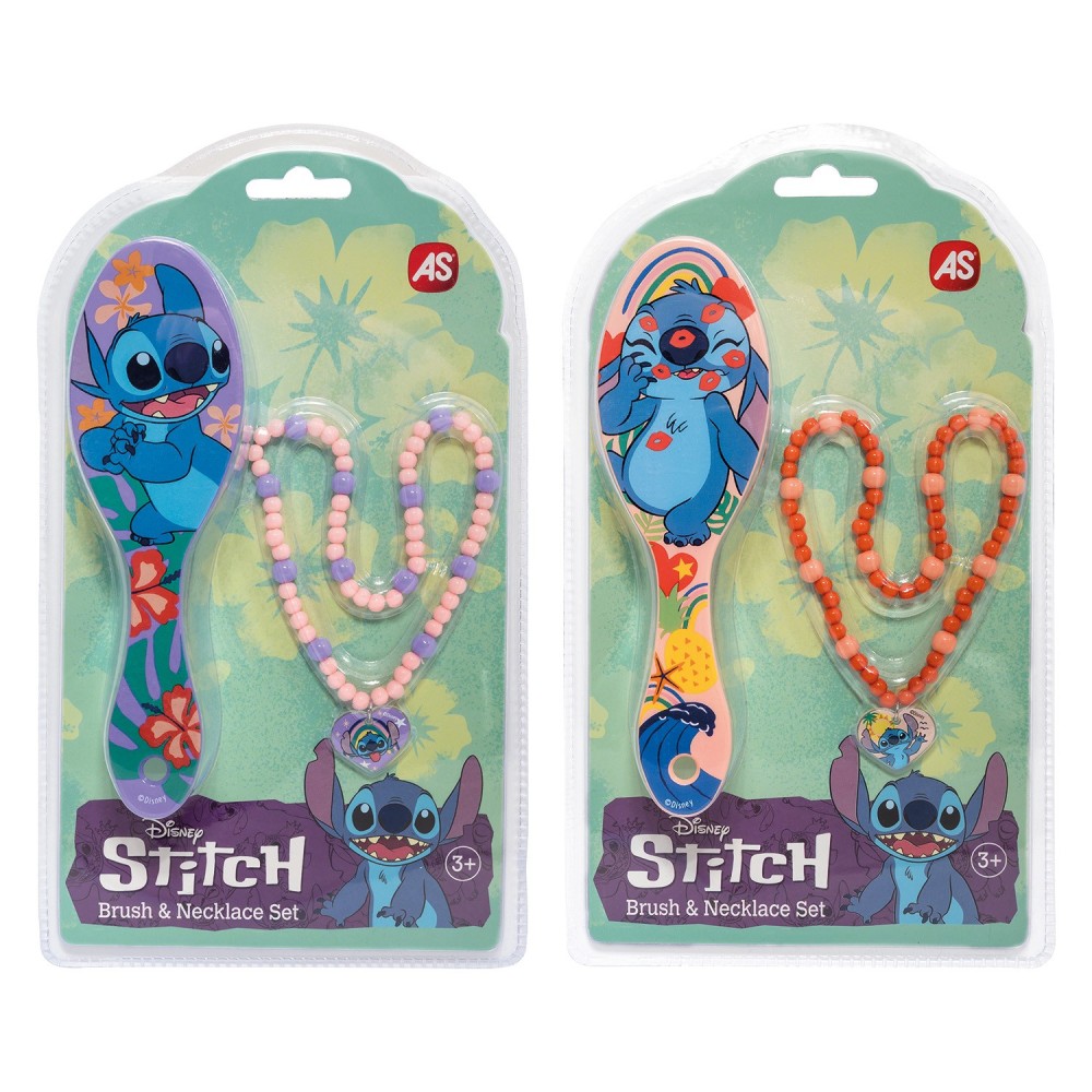 Escova de cabelo e Colar - Stitch