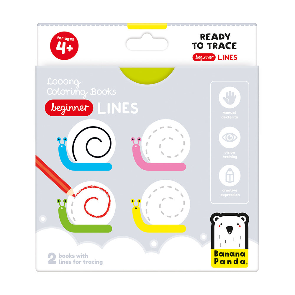 Libro para colorear Looong +4 años - Líneas para principiantes