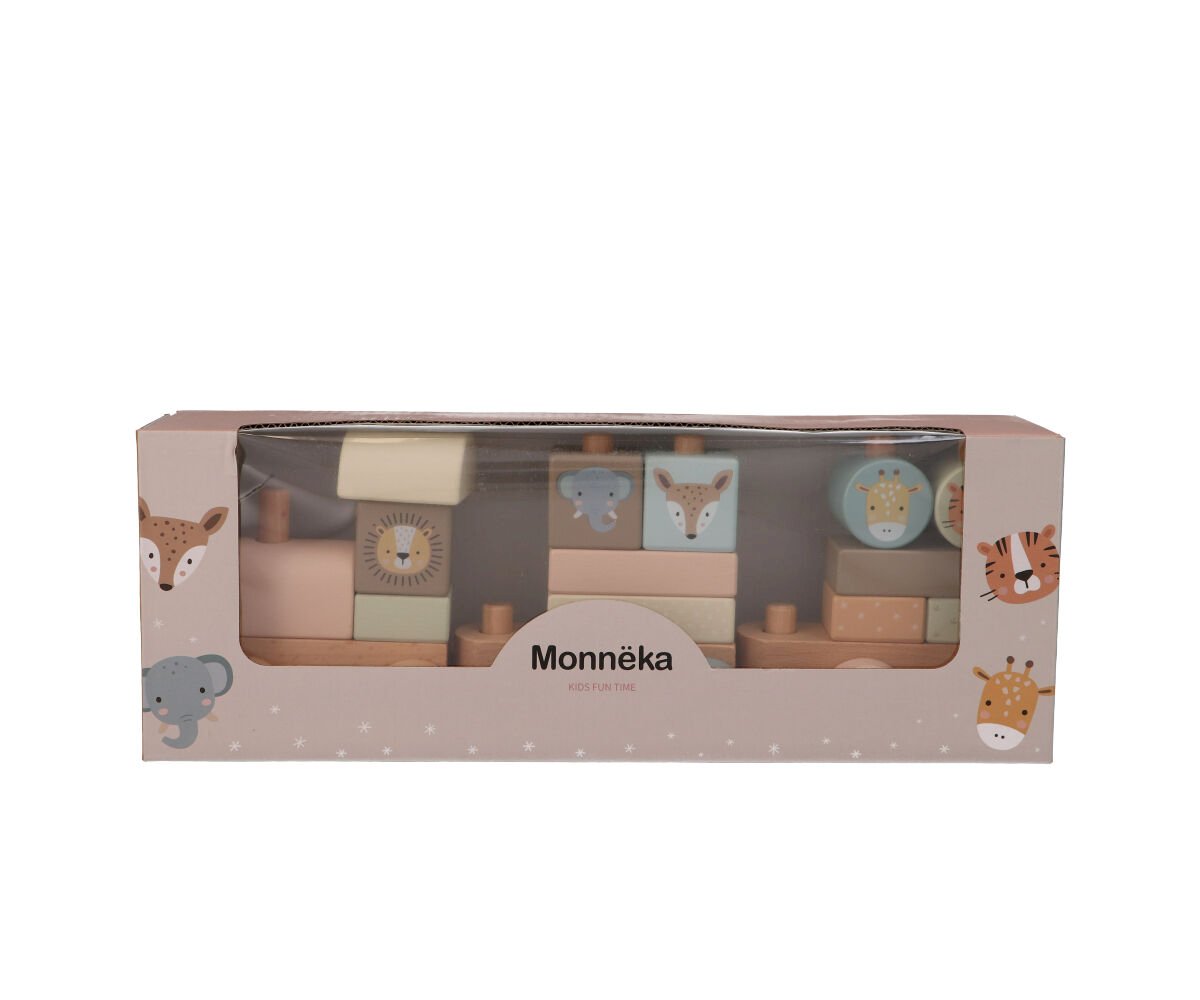 Comboio de Nascimento Personalizado - Zoo Rosa