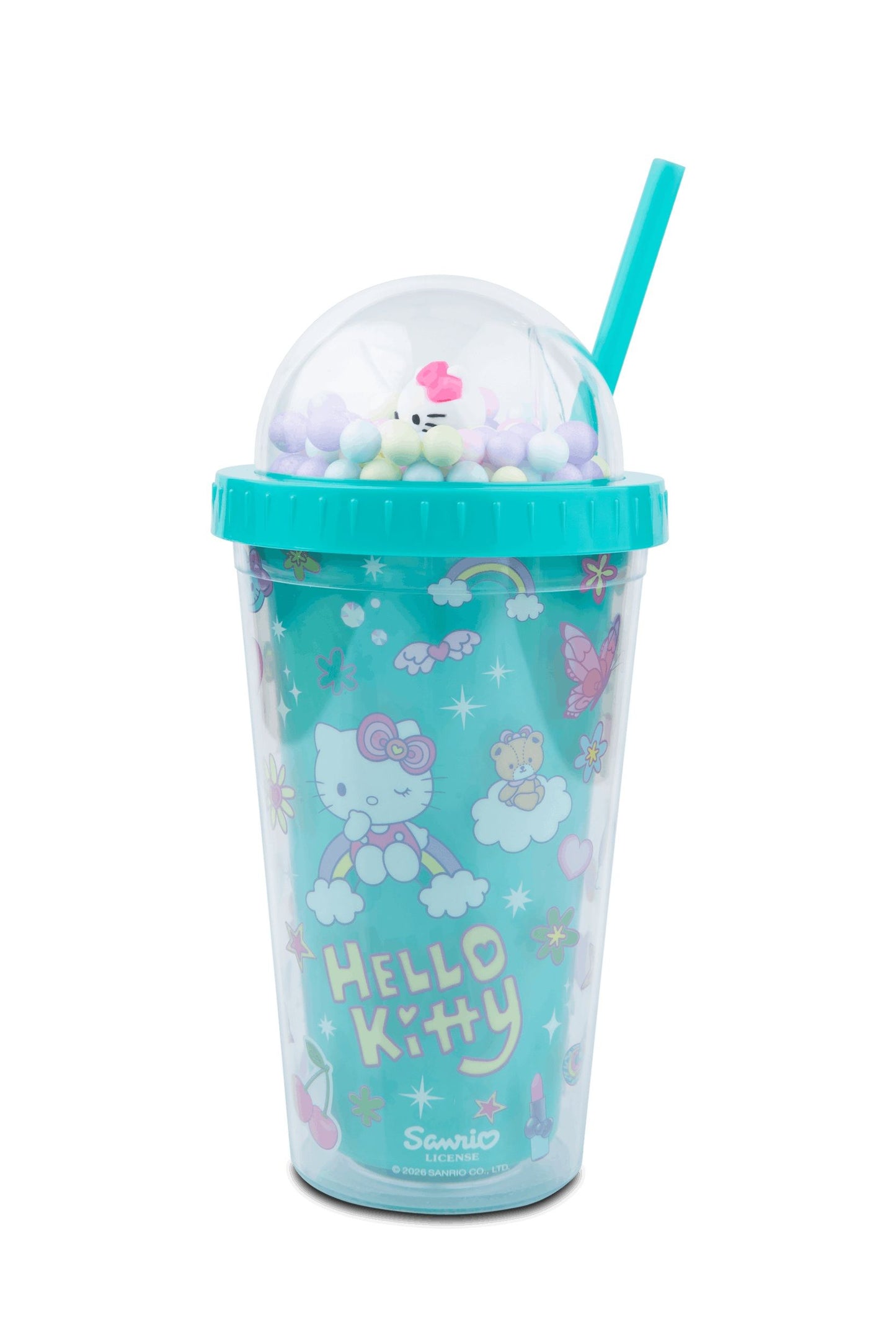 Copo com Palhinha 450ml Hello Kitty