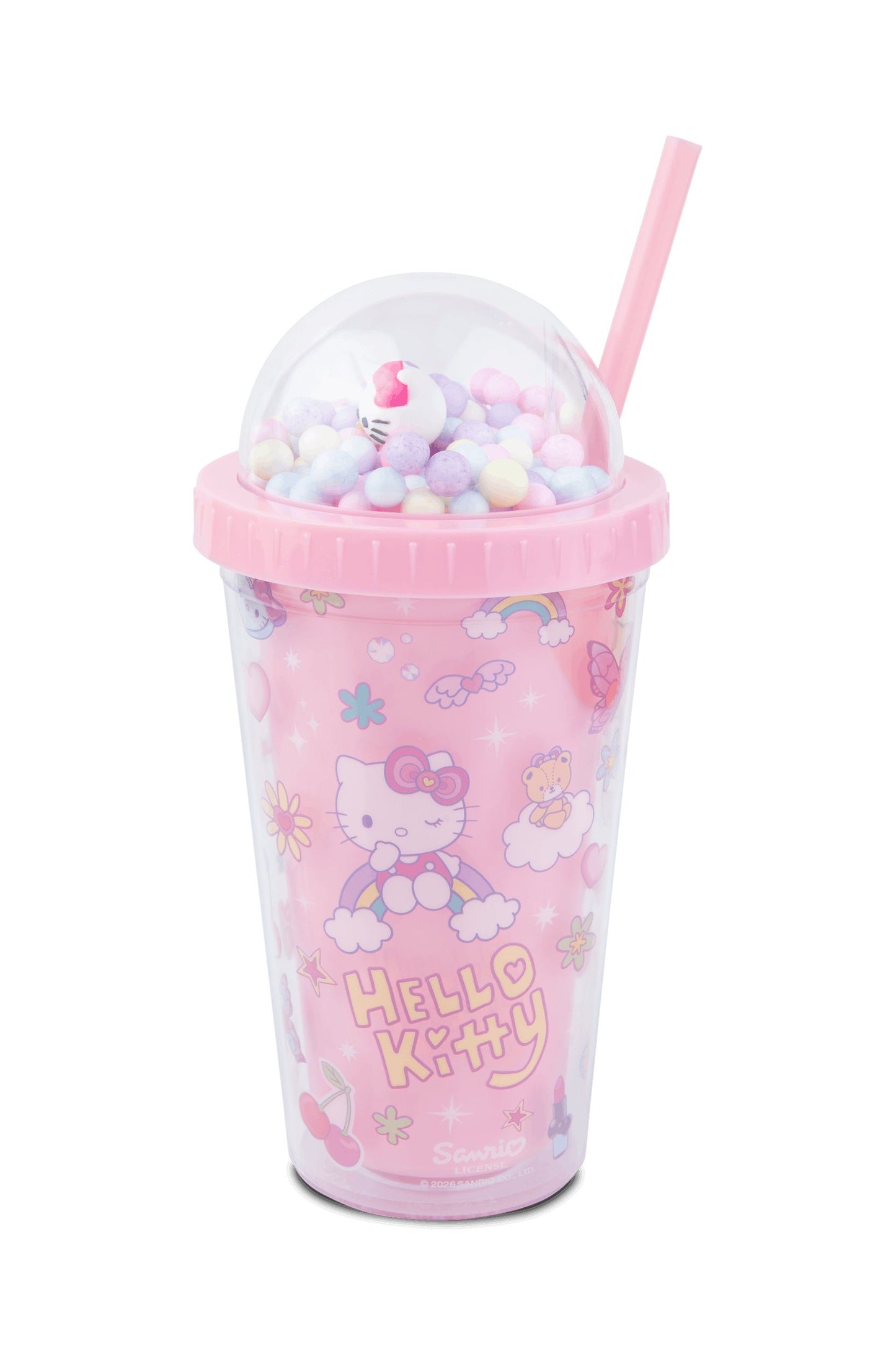 Copo com Palhinha 450ml Hello Kitty