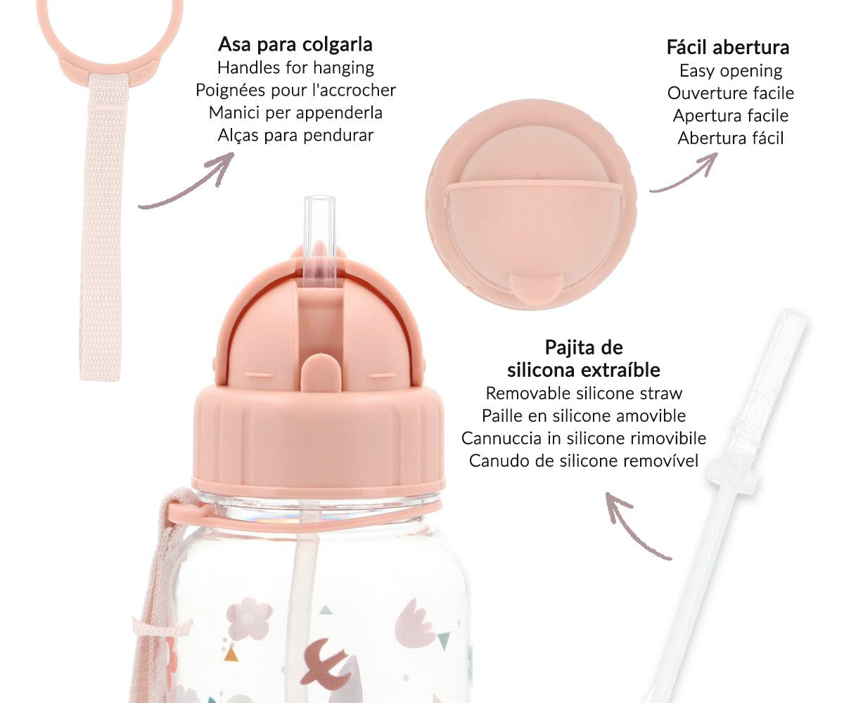Garrafa Plástico 500ml - Geometric Nature