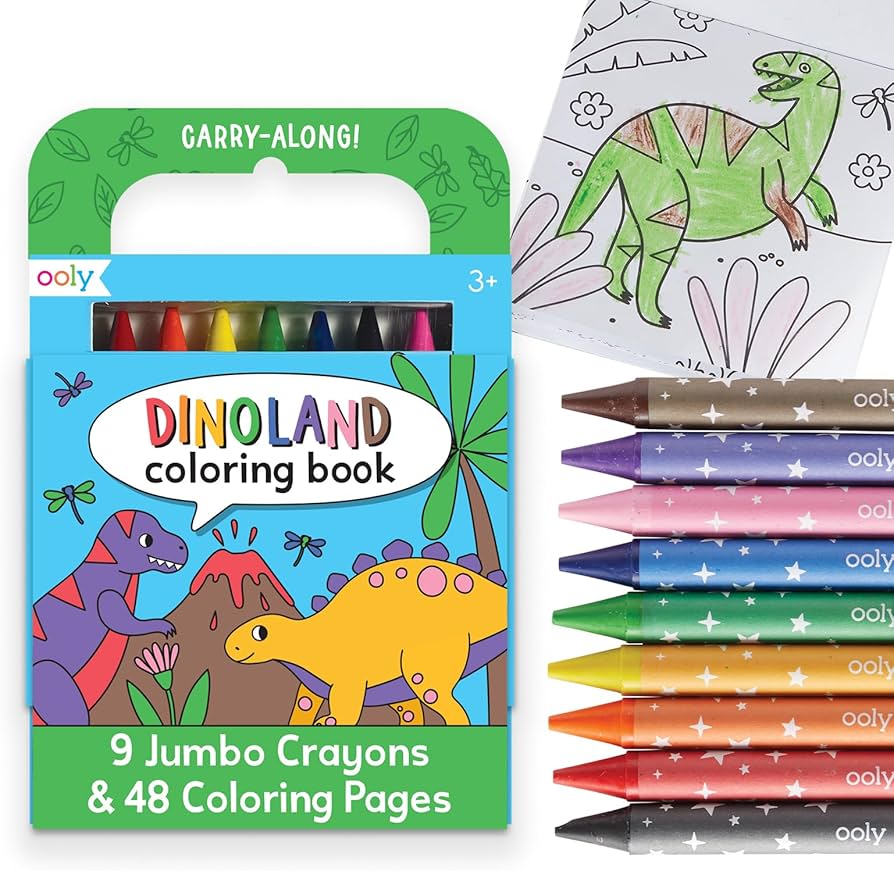 Kit Livro para colorir - Dinoland