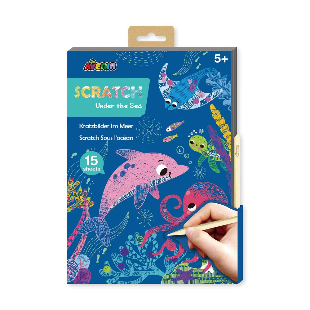 Livro de Arte Scratch Mini A5 - Under the Sea