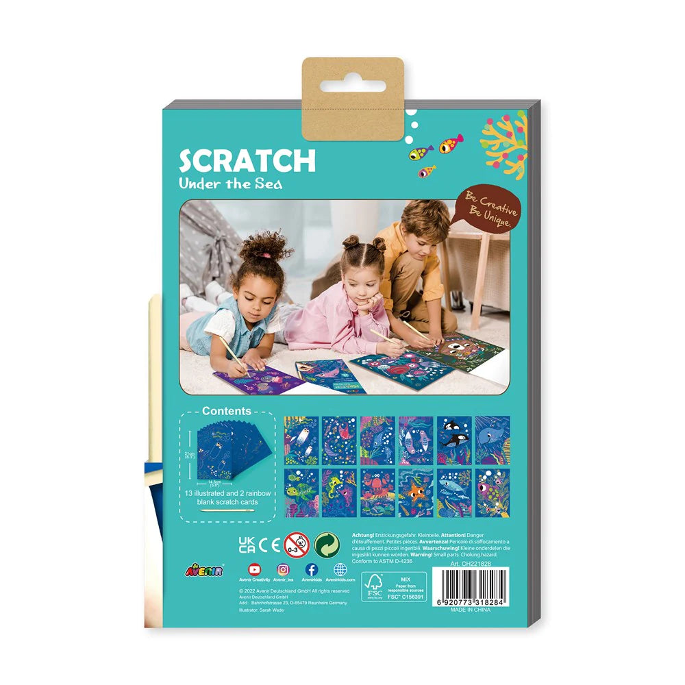 Livro de Arte Scratch Mini A5 - Under the Sea