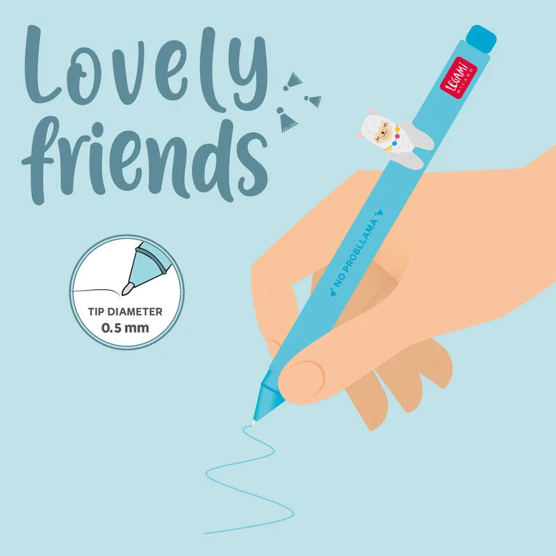 Caneta Gel - Lovely Friends - Lhama