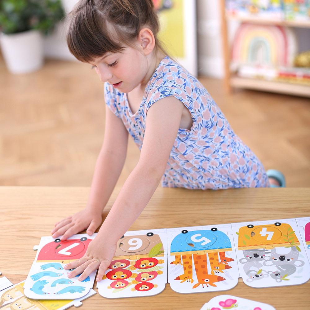 Make-a-Match Puzzle Comboio dos Números 3+