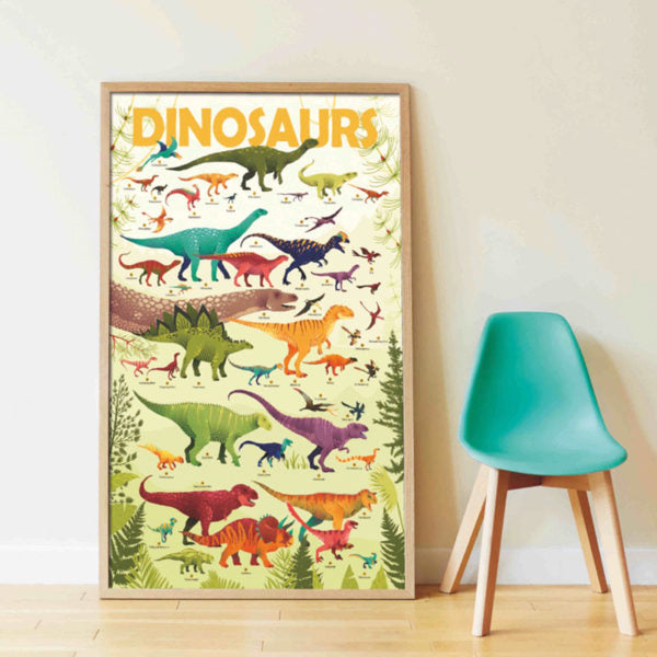 Póster Poppik + pegatinas - Dinosaurios
