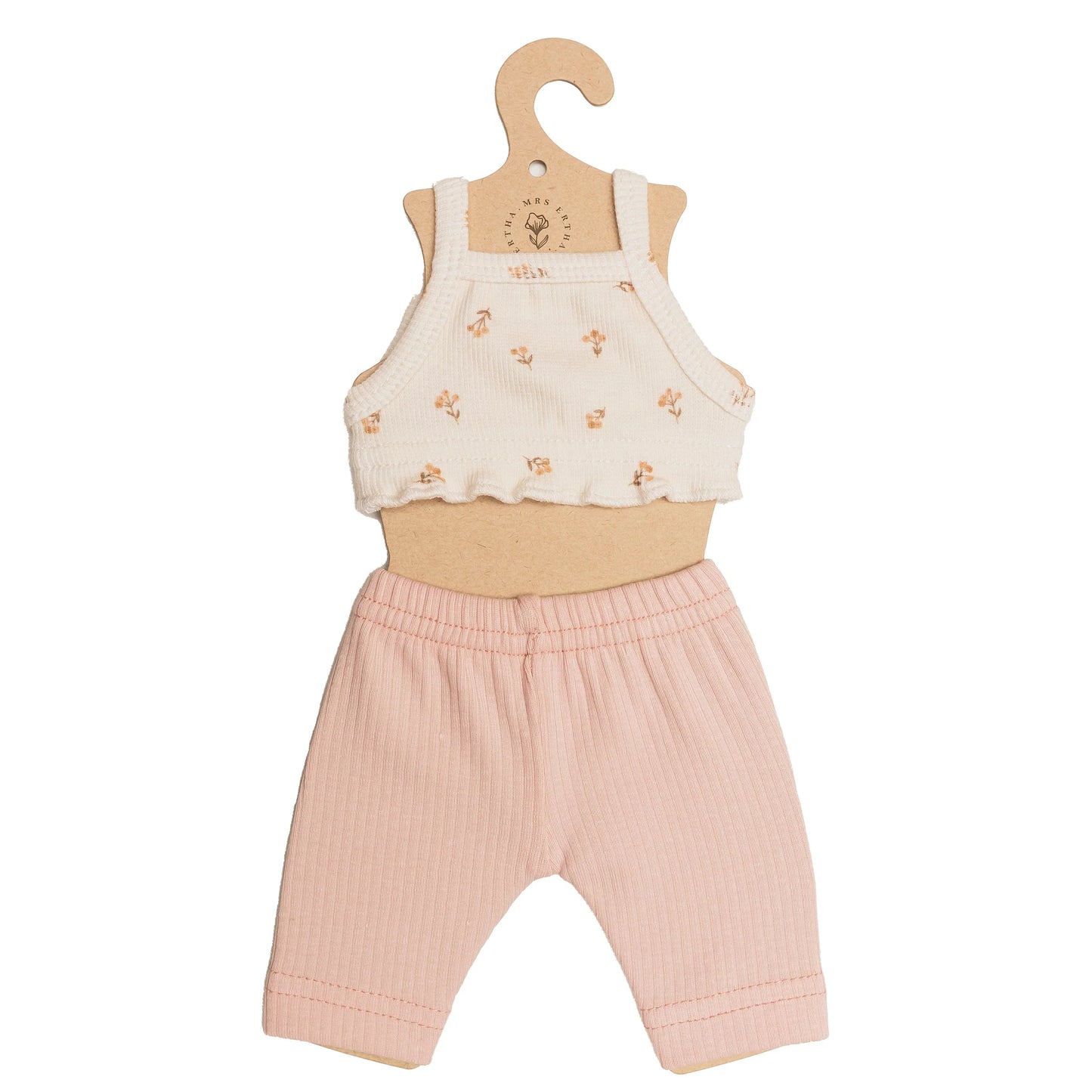 Roupa Bonecas Conjunto de leggings botões de flores 34-36 cm