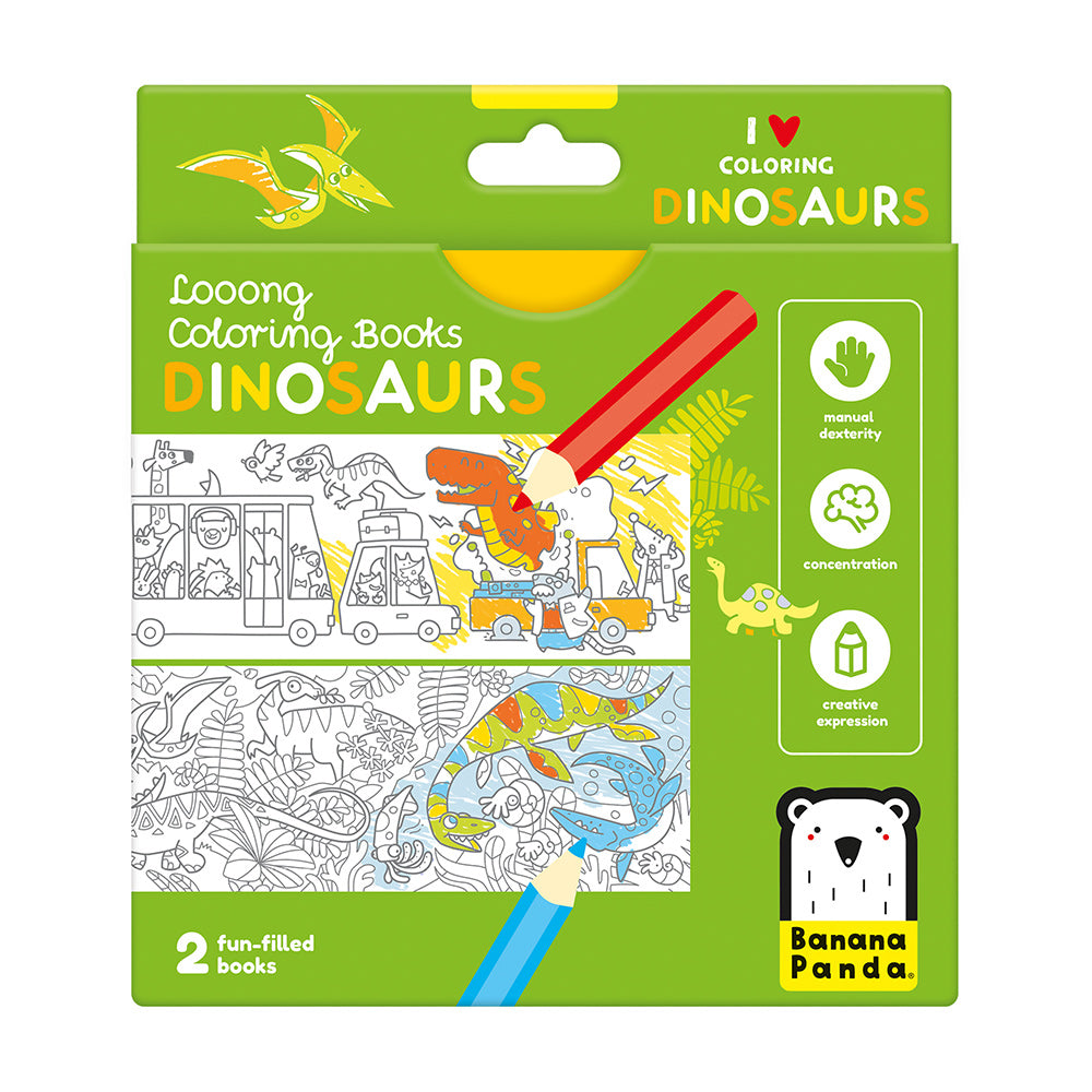 Libro para colorear Looong +4 años - Me encanta colorear dinosaurios