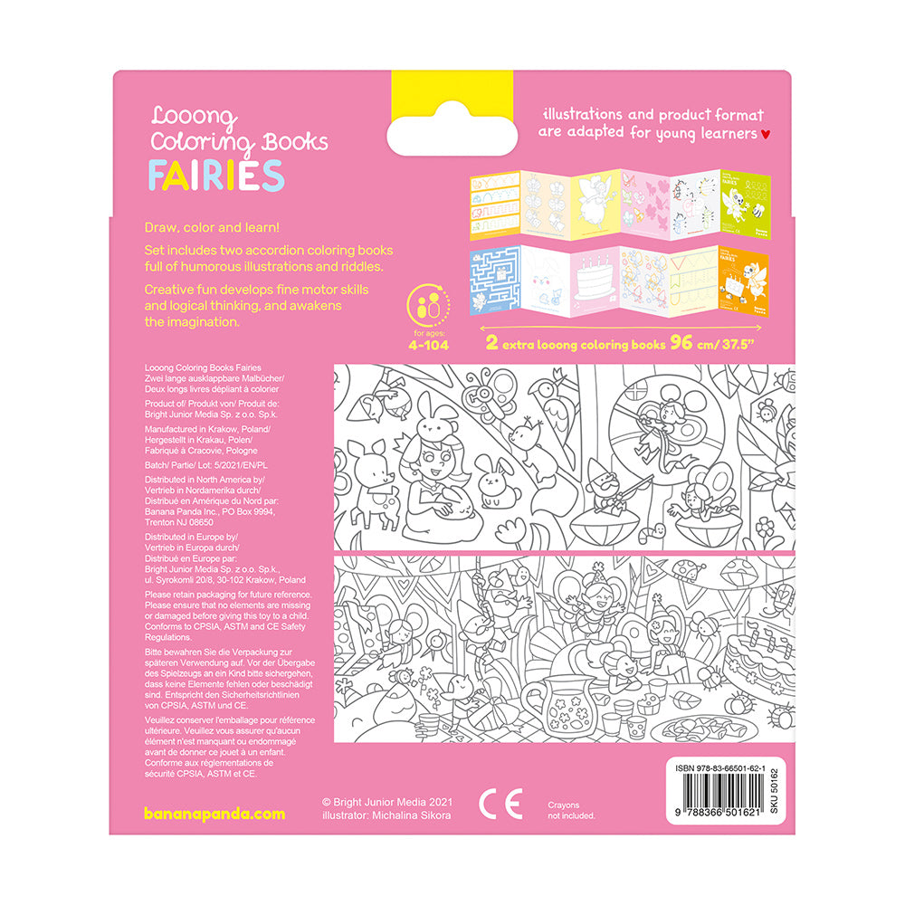 Looong Coloring Book +4anos - Eu Amo Colorir Fadas