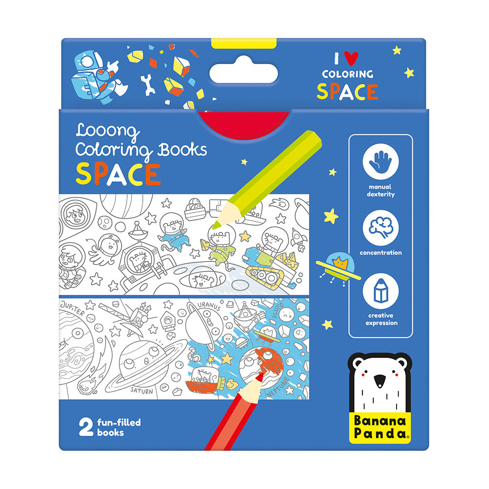 Libro para colorear Looong +4 años - Me encanta colorear el espacio