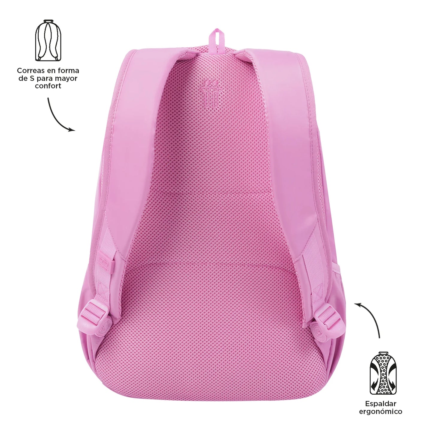 Mochila Escolar p/Portátil - Rosa