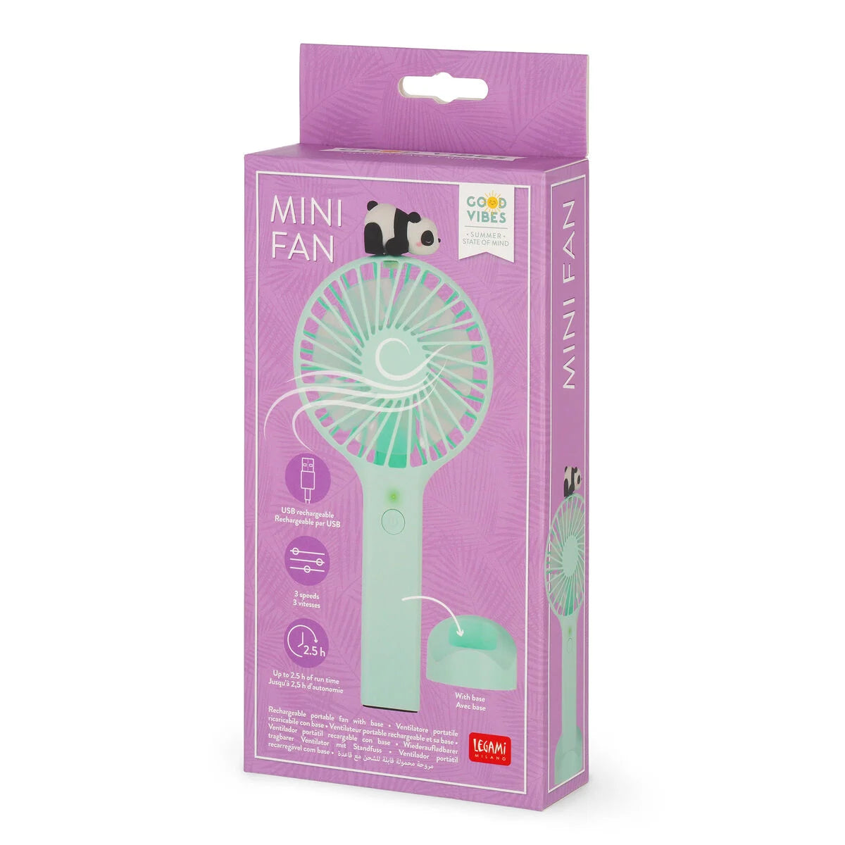 Ventilador Portátil Recarregável - Panda