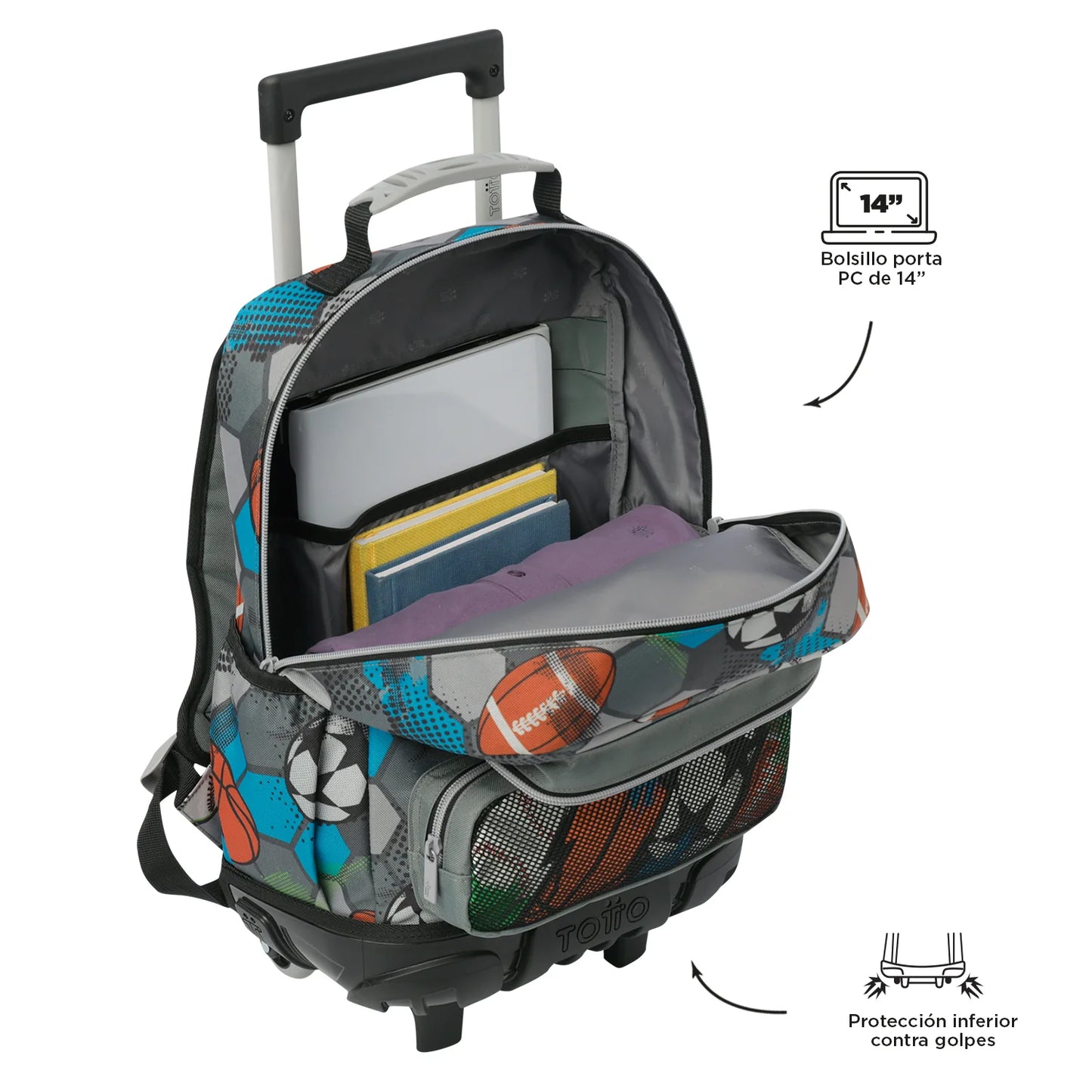 Mochila Escolar com Rodas - Multisport