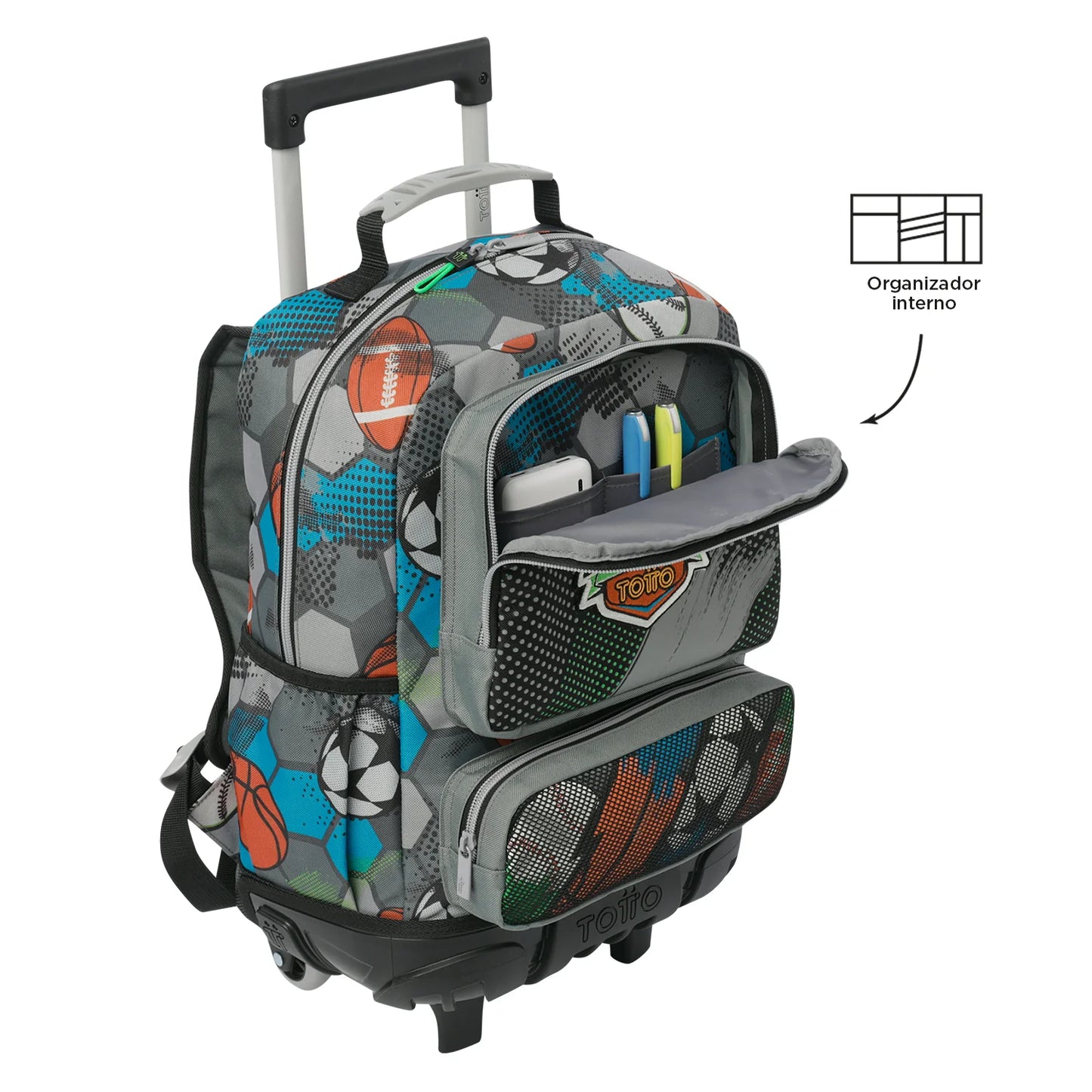 Mochila Escolar com Rodas - Multisport