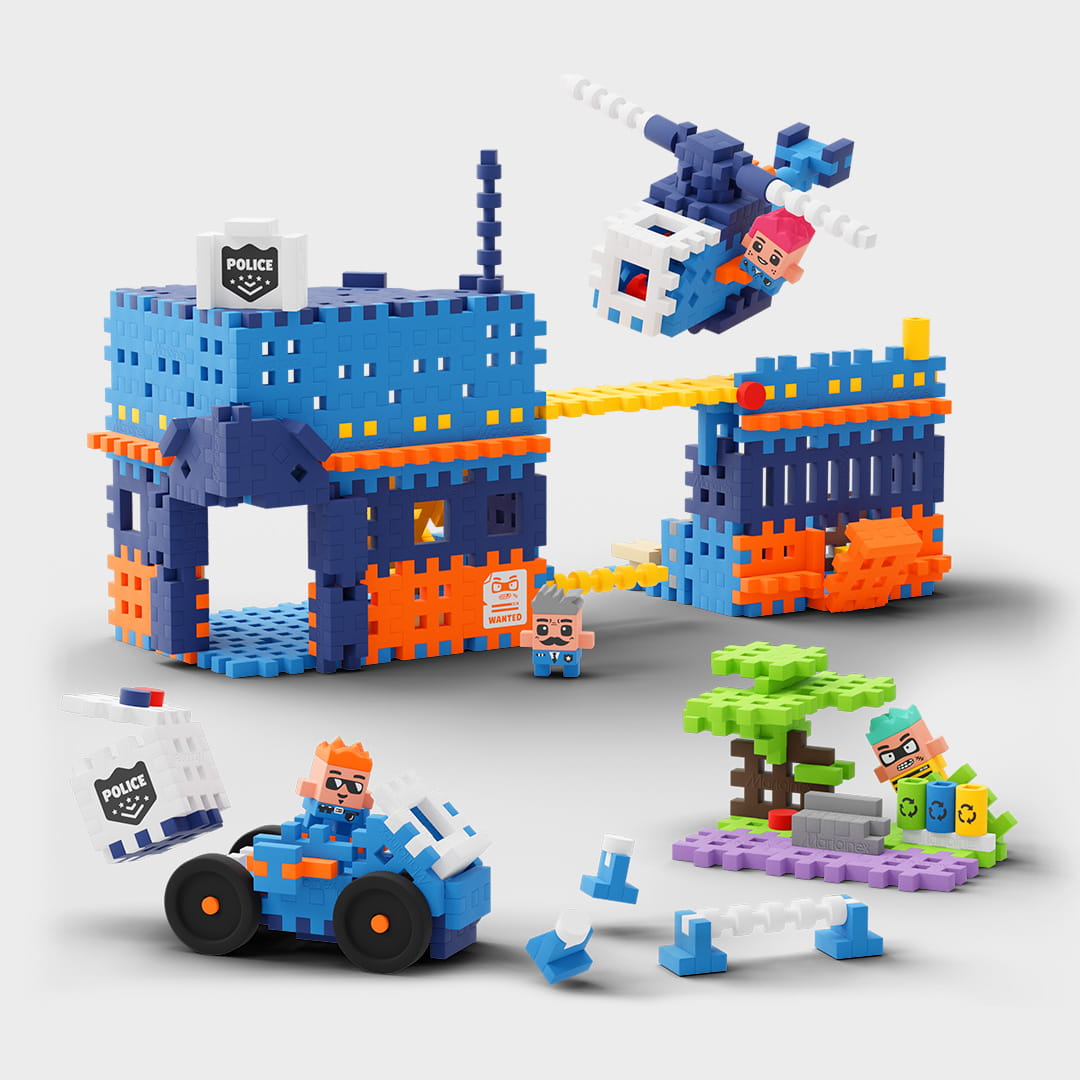 Estação de Policia 280pcs - Mini Waffle City