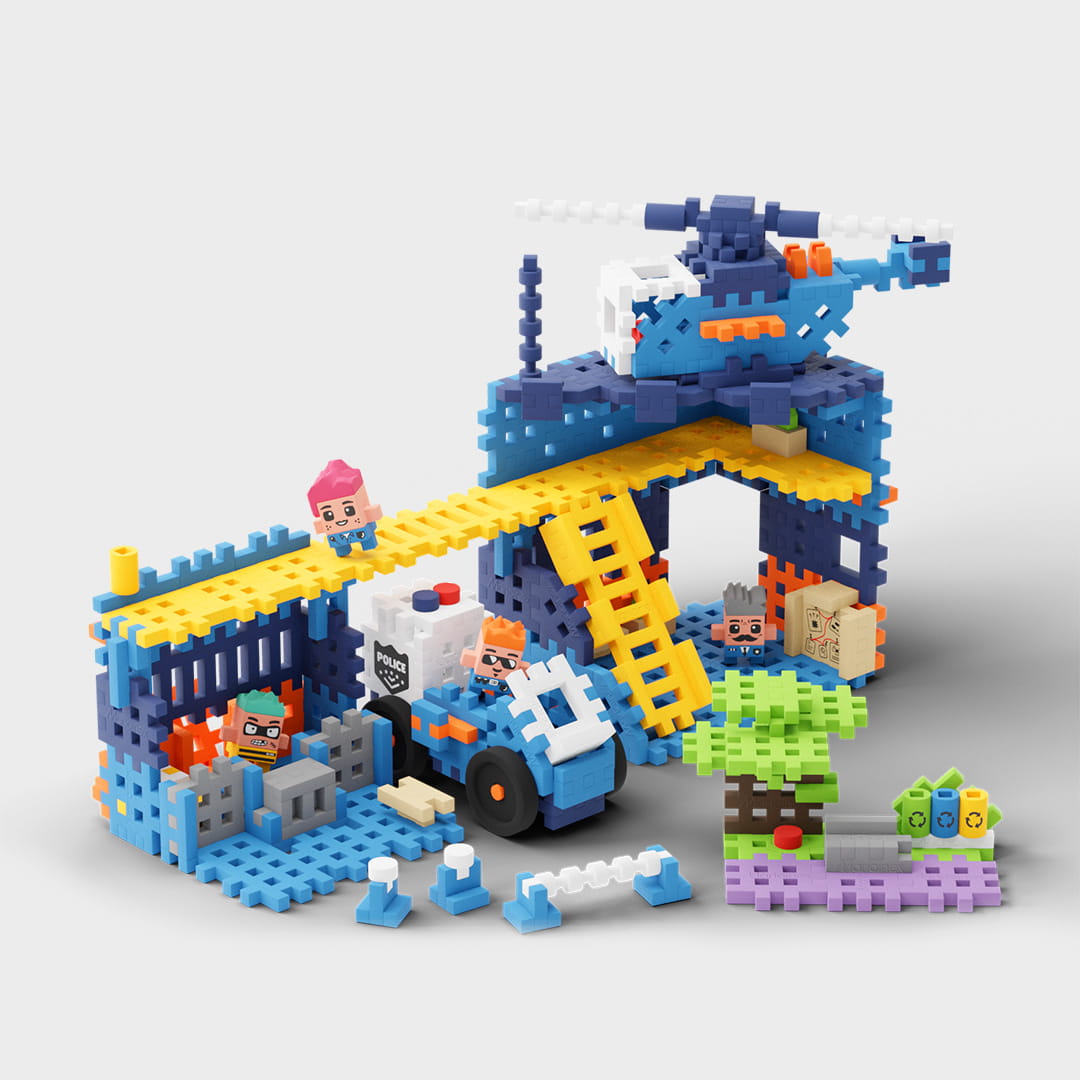 Estação de Policia 280pcs - Mini Waffle City