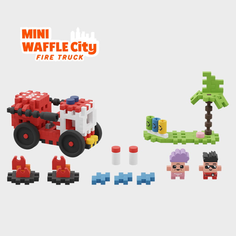 Camião de Bombeiros 80pcs - Mini Waffle City