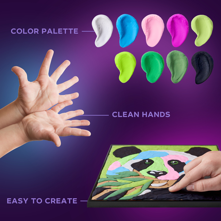 Okto - Set creativo 3D pinta c/numeros Panda