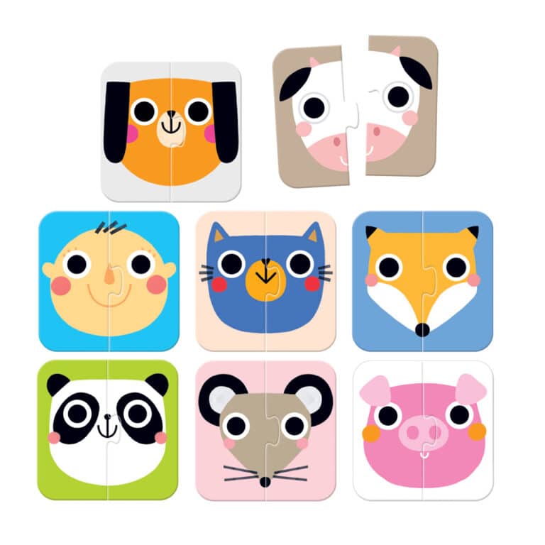 On The Go Puzzle Halves Faces