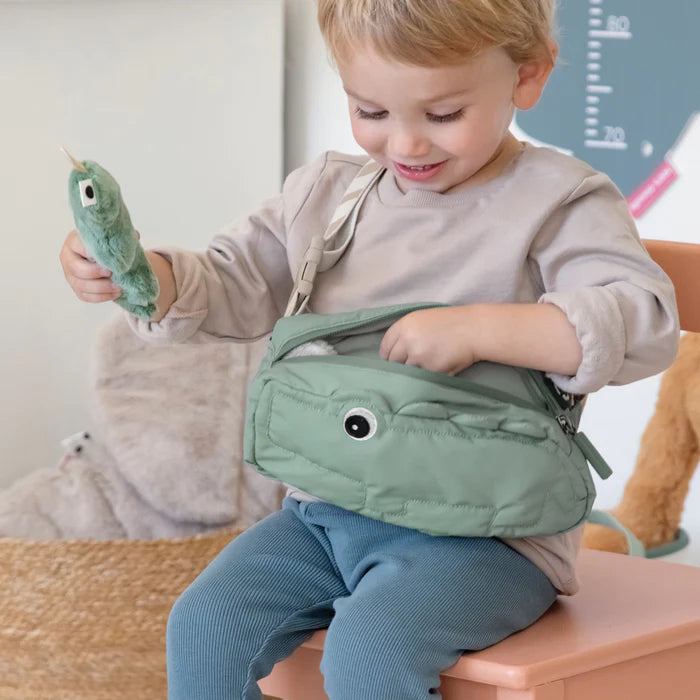 Riñonera infantil acolchada - Croco Verde