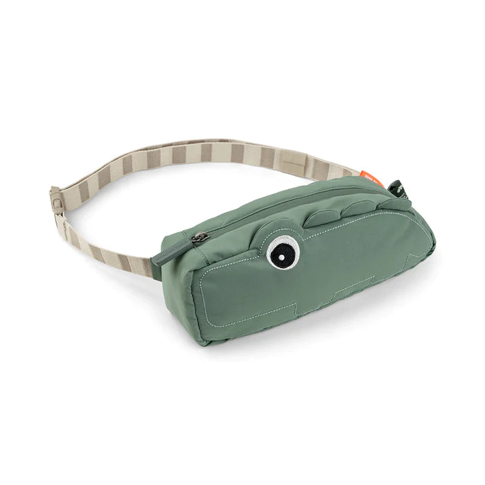 Riñonera infantil acolchada - Croco Verde