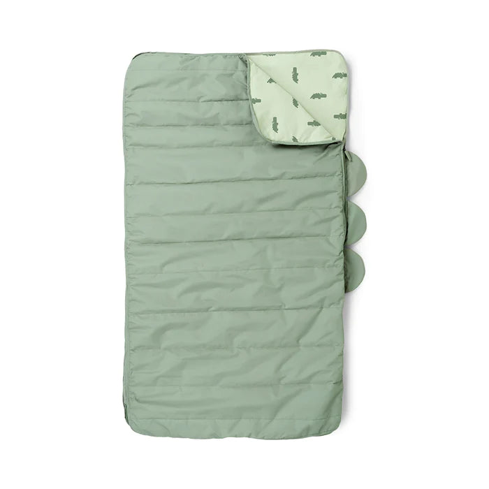 Saco cama infantil acolchoado - Croco Verde