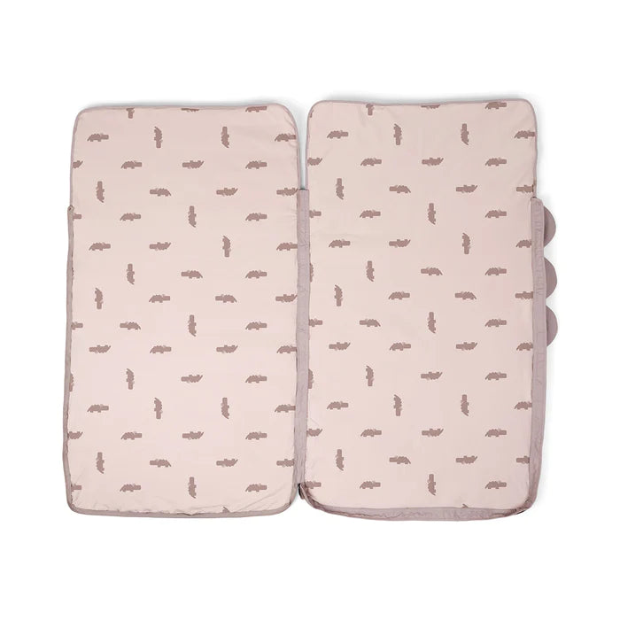 Saco cama infantil acolchoado - Croco rosa