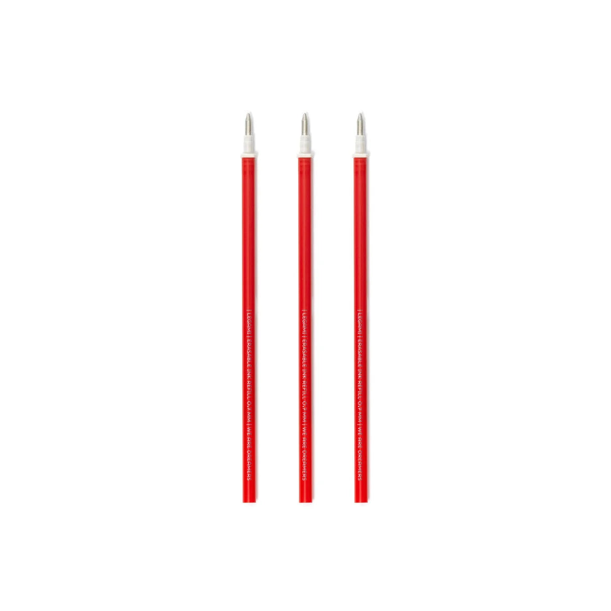 Conjunto de 3 Recargas para Canetas Apagáveis Legami - Tinta Vermelho