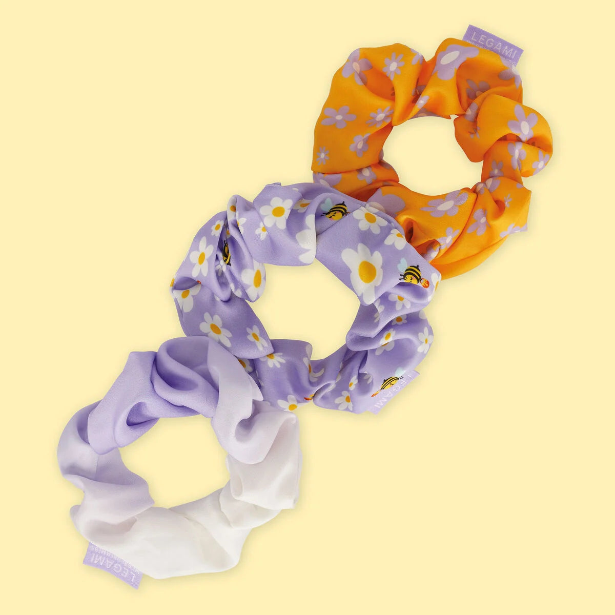 Conjunto de 3 Scrunchies/Elásticos - Abelha