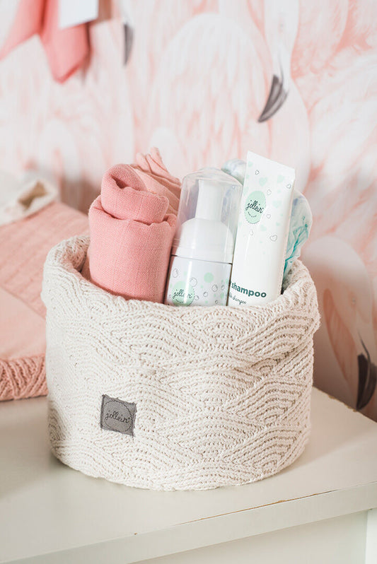 Cesta de almacenamiento - blanco crema