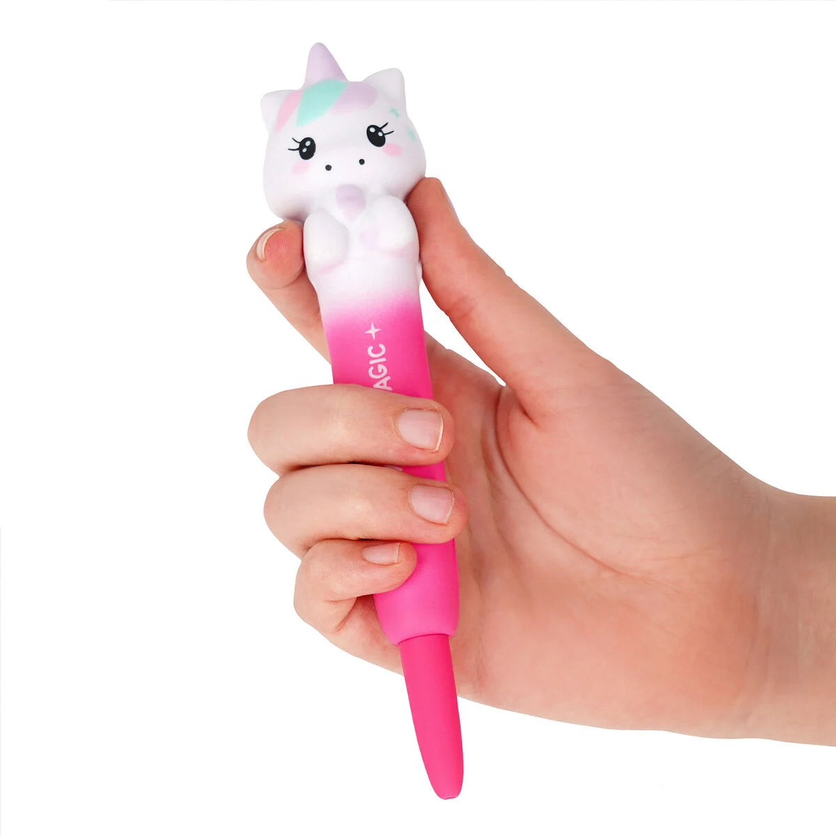 Caneta de gel macia - Unicornio