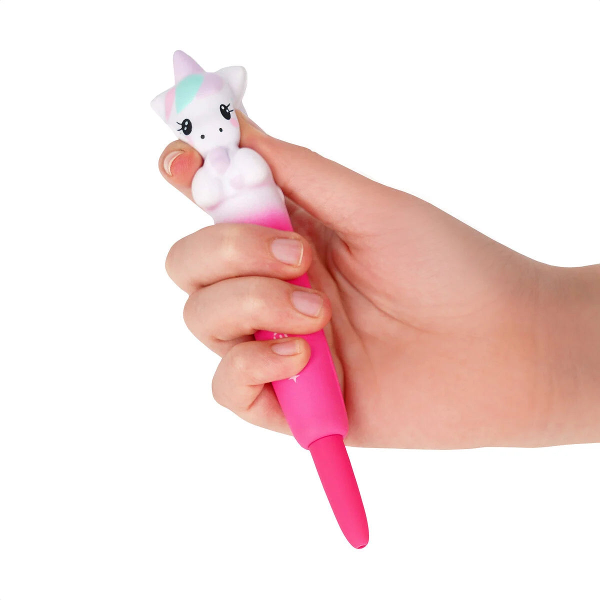 Caneta de gel macia - Unicornio