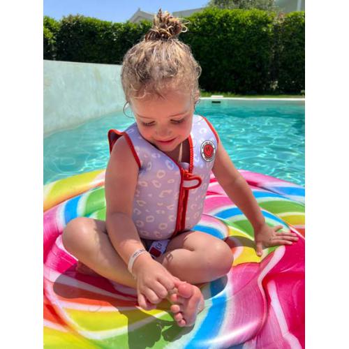 Colete de Natação 3-6 anos - Leopard Lila
