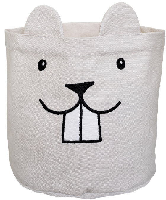 Mini Saco De Armazenamento - Algodão Natureza Coelho Com Orelhas