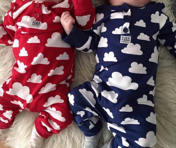 Pijama body Azul Nuvem