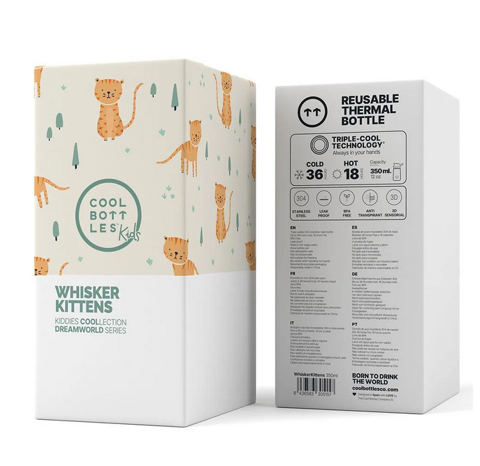 Garrafa Térmica Cool Bottles 350ml - Whisker Kittens